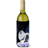 Starry Night Keeshond Wine Bottle Beverage Insulator Beverage Insulator Hugger SS8357LITERK