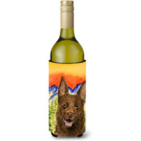 Australian Kelpie Wine Bottle Beverage Insulator Beverage Insulator Hugger SS8422LITERK