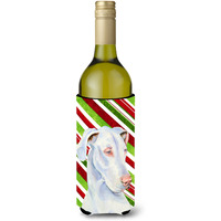 Great Dane Candy Cane Holiday Christmas Wine Bottle Beverage Insulator Beverage Insulator Hugger LH9221LITERK