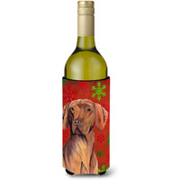 Vizsla Snowflakes Holiday Christmas Wine Bottle Beverage Insulator Beverage Insulator Hugger