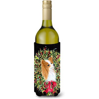 Christmas Wreath Papillon Wine Bottle Beverage Insulator Beverage Insulator Hugger