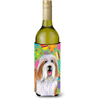 Bearded Collie Easter Eggtravaganza Wine Bottle Beverage Insulator Beverage Insulator Hugger