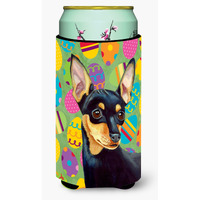 Min Pin Easter Eggtravaganza  Tall Boy Beverage Insulator Beverage Insulator Hugger