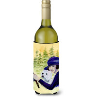 Woman driving with her Westie Wine Bottle Beverage Insulator Beverage Insulator Hugger
