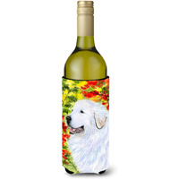 Great Pyrenees Wine Bottle Beverage Insulator Beverage Insulator Hugger