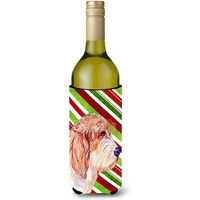 Petit Basset Griffon Vendeen  Holiday Christmas Wine Bottle Beverage Insulator Beverage Insulator Hugger