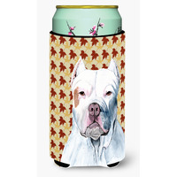 Pit Bull Fall Leaves Portrait  Tall Boy Beverage Insulator Beverage Insulator Hugger