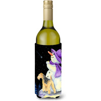 Snowman with Lakeland Terrier Wine Bottle Beverage Insulator Beverage Insulator Hugger SS8956LITERK