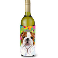 Bulldog English Easter Eggtravaganza Wine Bottle Beverage Insulator Beverage Insulator Hugger SS4829LITERK