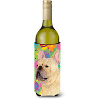French Bulldog Easter Eggtravaganza Wine Bottle Beverage Insulator Beverage Insulator Hugger SS4830LITERK