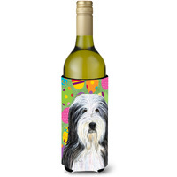 Bearded Collie Easter Eggtravaganza Wine Bottle Beverage Insulator Beverage Insulator Hugger SS4842LITERK