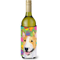 Bull Terrier Easter Eggtravaganza Wine Bottle Beverage Insulator Beverage Insulator Hugger
