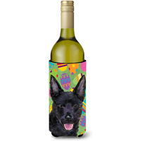 Australian Kelpie Easter Eggtravaganza Wine Bottle Beverage Insulator Beverage Insulator Hugger