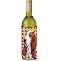 Basset Hound Fall Leaves Portrait Wine Bottle Beverage Insulator Beverage Insulator Hugger SC9212LITERK