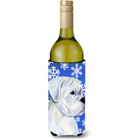 Boxer Winter Snowflakes Holiday Wine Bottle Beverage Insulator Beverage Insulator Hugger SS4647LITERK