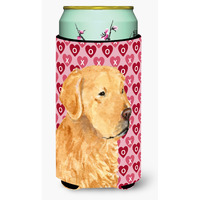 Golden Retriever Hearts Love Valentines Day  Tall Boy Beverage Insulator Beverage Insulator Hugger