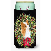 Christmas Wreath Papillon  Tall Boy Beverage Insulator Beverage Insulator Hugger