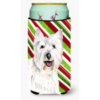 Westie Candy Cane Holiday Christmas  Tall Boy Beverage Insulator Beverage Insulator Hugger