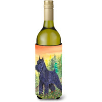 Schnauzer Wine Bottle Beverage Insulator Beverage Insulator Hugger SS1051LITERK