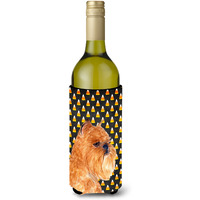 Brussels Griffon  Halloween Portrait Wine Bottle Beverage Insulator Beverage Insulator Hugger SS4287LITERK