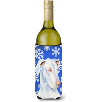 Great Dane Winter Snowflakes Holiday Wine Bottle Beverage Insulator Beverage Insulator Hugger LH9266LITERK