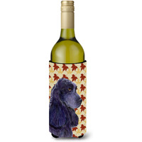 Cocker Spaniel Fall Leaves Portrait Wine Bottle Beverage Insulator Beverage Insulator Hugger SS4385LITERK