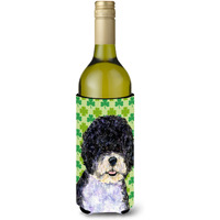 Portuguese Water Dog St. Patrick's Day Shamrock Wine Bottle Beverage Insulator Beverage Insulator Hugger