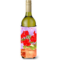 Flower - Geranium Wine Bottle Beverage Insulator Beverage Insulator Hugger