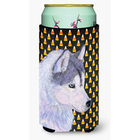Siberian Husky Candy Corn Halloween Portrait  Tall Boy Beverage Insulator Beverage Insulator Hugger