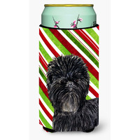 Affenpinscher Candy Cane Holiday Christmas  Tall Boy Beverage Insulator Beverage Insulator Hugger