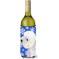 Westie Winter Snowflakes Holiday Wine Bottle Beverage Insulator Beverage Insulator Hugger