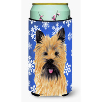 Cairn Terrier Winter Snowflakes Holiday  Tall Boy Beverage Insulator Beverage Insulator Hugger