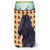 Briard Fall Leaves Portrait  Tall Boy Beverage Insulator Beverage Insulator Hugger