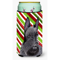 Scottish Terrier Candy Cane Holiday Christmas  Tall Boy Beverage Insulator Beverage Insulator Hugger