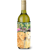 Golden Retriever Wine Bottle Beverage Insulator Beverage Insulator Hugger SS8974LITERK