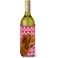 Sussex Spaniel Hearts Love Valentine's Day Wine Bottle Beverage Insulator Beverage Insulator Hugger