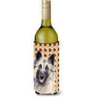 Belgian Tervuren Fall Leaves Portrait Wine Bottle Beverage Insulator Beverage Insulator Hugger