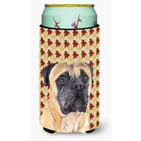 Mastiff Fall Leaves Portrait  Tall Boy Beverage Insulator Beverage Insulator Hugger