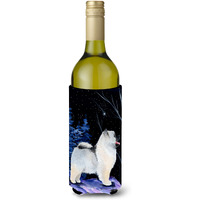Starry Night Keeshond Wine Bottle Beverage Insulator Beverage Insulator Hugger SS8380LITERK
