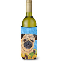 Pug Wine Bottle Beverage Insulator Beverage Insulator Hugger SC9068LITERK