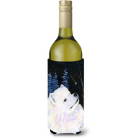 Starry Night Samoyed Wine Bottle Beverage Insulator Beverage Insulator Hugger
