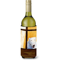 Bull Terrier Wine Bottle Beverage Insulator Beverage Insulator Hugger SS8542LITERK
