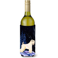 Starry Night Wheaten Terrier Soft Coated Wine Bottle Beverage Insulator Beverage Insulator Hugger SS8386LITERK