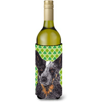 Australian Cattle Dog St. Patrick's Day Shamrock Wine Bottle Beverage Insulator Beverage Insulator Hugger