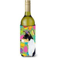 Basenji Easter Eggtravaganza Wine Bottle Beverage Insulator Beverage Insulator Hugger SS4859LITERK