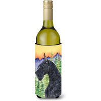 Schnauzer Wine Bottle Beverage Insulator Beverage Insulator Hugger SS8256LITERK