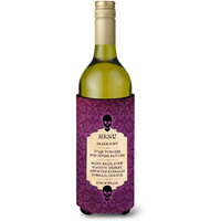 Goulish Menu  Eye Screen Snake soup Halloween Wine Bottle Beverage Insulator Beverage Insulator Hugger