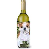 English Bulldog Wine Bottle Beverage Insulator Beverage Insulator Hugger SS8735LITERK