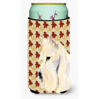Scottish Terrier Wheaten Fall Leaves Portrait  Tall Boy Beverage Insulator Beverage Insulator Hugger