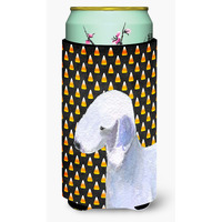 Bedlington Terrier Candy Corn Halloween Portrait  Tall Boy Beverage Insulator Beverage Insulator Hugger